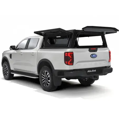 Hardtop Contour noir lisse avec fenêtre latérale Ford Ranger 2023+ Alu-Cab